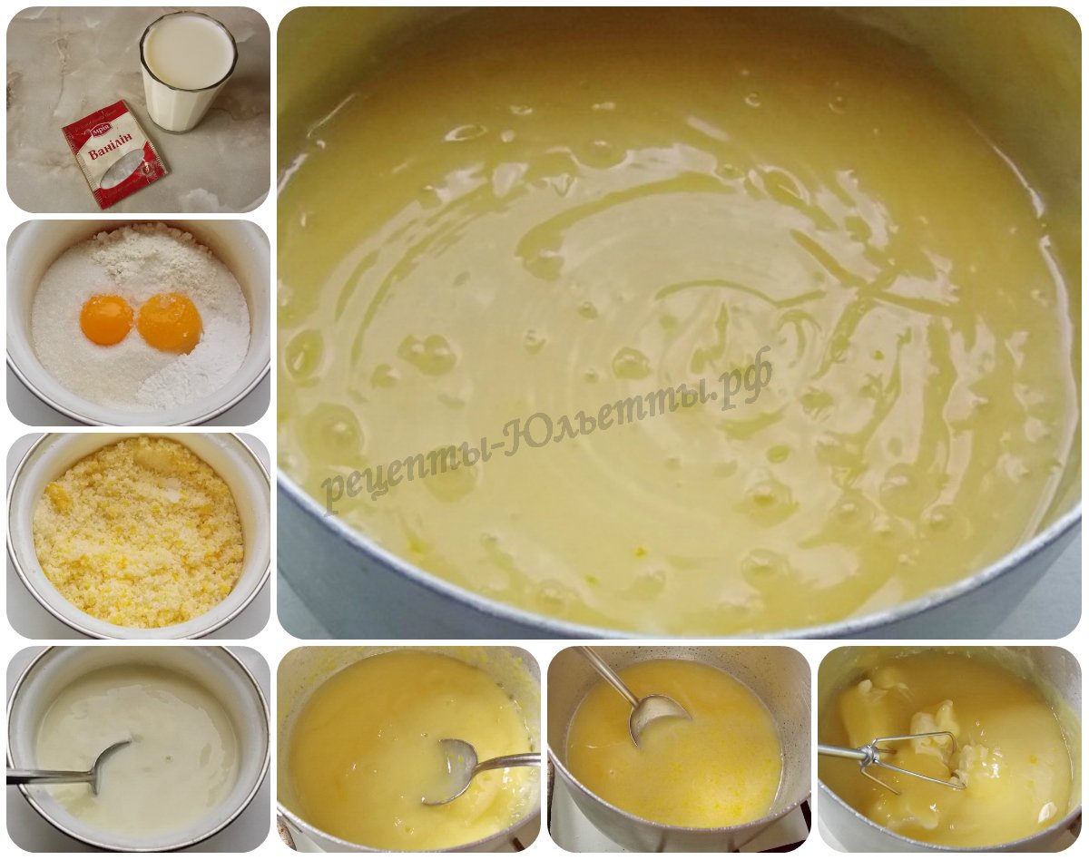 Приготовление заварного крема