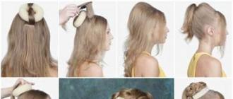 Decoration for long and short hair - wedding hairstyles with a tiara and veil How to attach a tiara to loose hair