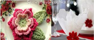 Cute crochet flowers for clothes and hats Crochet flower for a warm hat