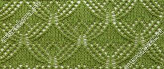 Knitted herringbone pattern with diagrams and descriptions