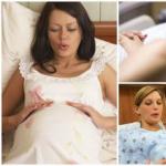 Contractions and attempts during childbirth