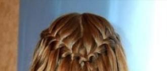 Hairstyle-waterfall: weaving options and beautiful examples